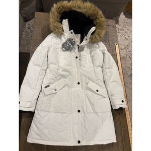 Tokyo Laundry Puffer Parka Coat Womens Small Ski Resort, Aspen, Faux Fur NWT